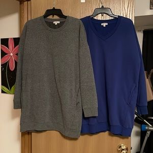 Lot of two Zenana Outfitters Tunic Sweatshirts